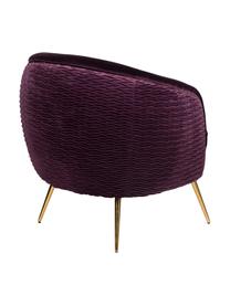 Fauteuil cocktail en velours lilas So Curvy, Velours lilas