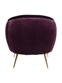 Fauteuil cocktail en velours lilas So Curvy, Velours lilas