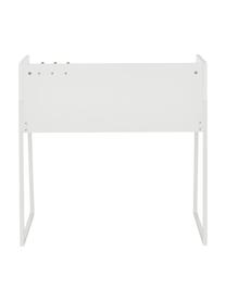 Klein bureau Camille met plank, Poten: gelakt metaal, Walnoothoutkleurig, mat wit, B 90 x D 60 cm