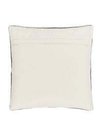 Copricuscino tessuto a mano Wool, Retro: 100% cotone, Nero, bianco crema, Larg. 45 x Lung. 45 cm