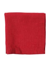 Leinen-Servietten Basic, 2 Stück, Leinen, Rot, B 35 x L 35 cm