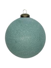 Bolas de Navidad Bend, Ø 10 cm, 2 uds., Vidrio, Turquesa, Ø 10 cm