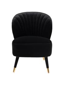 Fauteuil cocktail en velours noir Well Dressed, Velours noir