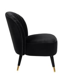 Fauteuil cocktail en velours noir Well Dressed, Velours noir