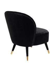 Fauteuil cocktail en velours noir Well Dressed, Velours noir