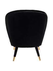 Fauteuil cocktail en velours noir Well Dressed, Velours noir