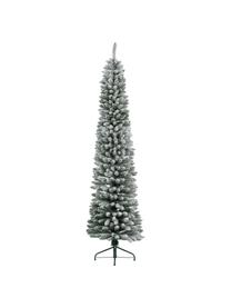 Sapin de Noël artificiel Snowy Pencil haut. 180 cm enneigé, Vert, blanc