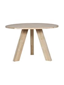 Mesa de comedor redonda de roble Rhonda, Madera de roble maciza, Madera de roble, Ø 129 x Al 75 cm