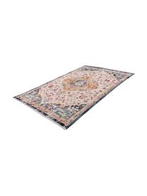 Niederflor-Teppich Sunita im Orient Style, Flor: 100% Polypropylen, Beige, Blau, Mehrfarbig, B 80 x L 150 cm (Größe XS)