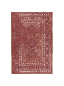 Tapis vintage tissé main Rebel, Rouille, crème, rouge