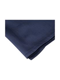 Completo copripiumino in raso di cotone Charme, Raso di cotone, Blu, grigio blu, 200 x 255 cm