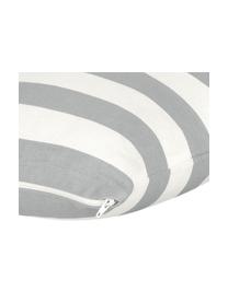 Funda de cojín a rayas Timon Timon, 100% algodón, Gris claro, blanco, An 30 x L 50 cm