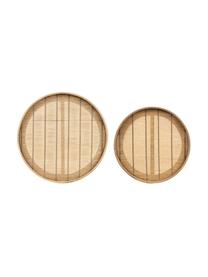 Tablett Plaka aus Bambus und Tannenholz, 2er-Set, Bambus, Tannenholz, Beige, Set mit verschiedenen Größen