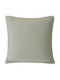 Housse de coussin 50x50 Grena, Vert sauge, brun, blanc