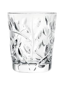 Vasos de chupito de cristal con relive Laurus, 6 uds., Cristal, Transparente, Ø 5 x Al 6 cm, 60 ml