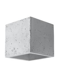 Wandleuchte Quad aus Beton, Beton, Gebrochenes Weiß, 10 x 12 cm