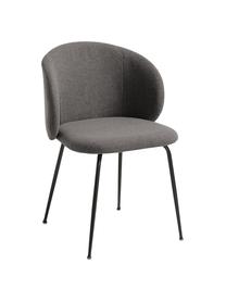 Čalouněná židle Minna, Tmavě šedá, černá