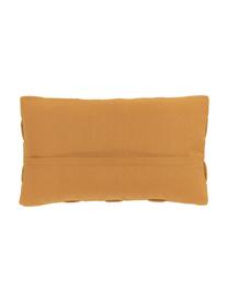 Housse de coussin tissé rectangulaire jaune moutarde Norman, Jaune moutarde, larg. 30 x long. 50 cm