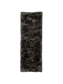 Tapis de couloir gris foncé longs poils brillants Jimmy, Gris foncé, Larg. 80 x long. 250 cm