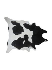 Alfombra de piel bovina Otto, Piel bovina, Negro, blanco, Piel bovina única 975, 160 x 180 cm