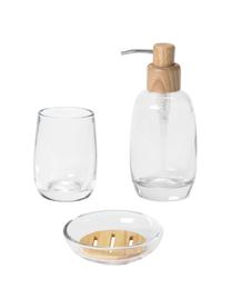 Porte-savon en verre Agada, Transparent, beige