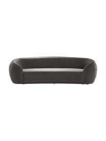 Designer Samt-Sofa Austin (3-Sitzer) in Grau, Bezug: 89% Baumwolle, 11% Polyes, Gestell: Kiefernholz, Grau, B 232 x T 92 cm