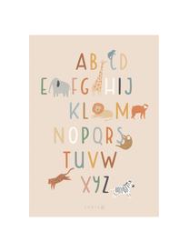 Plakat Wildlife Letters, Papier artystyczny, 250 g / m², Wielobarwny, S 50 x W 70 cm