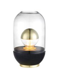 Petite lampe de nuit Pillola, Transparent, noir