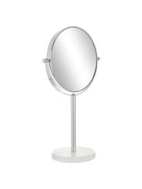 Kosmetikspiegel Copper mit Vergrösserung, Rahmen: Metall, verchromt, Spiegelfläche: Spiegelglas, Weiss, Silberfarben, Ø 20 x H 34 cm