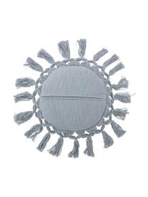 Okrągła poduszka z recyklingowanej bawełny z wypełnieniem Elinna, Tapicerka: 100% bawełna z recyklingu, Niebieski, Ø 36 cm