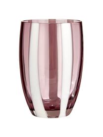 Mondgeblazen waterglazenset Melting Pot Berry, 6-delig, Glas, Blauwtinten, roodtinten, Ø 7-9 x H 10-11 cm