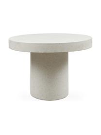 Okrúhly záhradný stôl Barbera, Ø 110 cm, Bridlica, potiahnutý kov, Biela, Ø 110 x V 75 cm