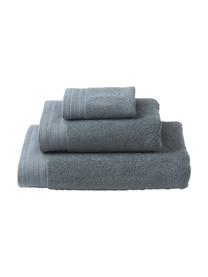 Set 3 asciugamani in cotone organico Premium, 100% cotone organico certificato GOTS (da GCL International, GCL-300517).
Qualità pesante, 600 g/m², Blu scuro, Set in varie misure