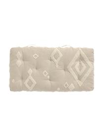 Grand coussin de sol à motifs tuftés Canvas, Blanc cassé