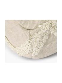 Grand coussin de sol à motifs tuftés Canvas, Blanc cassé