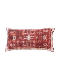 Housse de coussin rectangulaire ethnique Tanger, Rouge, beige