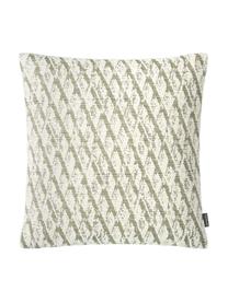 Housse de coussin 40x40 vert/blanc Illinois, Vert, blanc