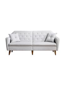 Sofa z funkcją spania (3-osobowa) Terra, Tapicerka: len, Stelaż: drewno rogowe, metal, Nogi: drewno naturalne, Beżowy, S 202 x G 83 cm