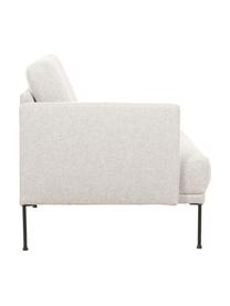 Chaise longue Fluente, Rivestimento: 80% poliestere, 20% ramiè, Struttura: legno di pino massiccio, , Piedini: metallo verniciato a polv, Tessuto beige chiaro, Larg. 202 x Prof. 85 cm, schienale a sinistra