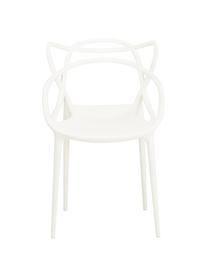 Designové židle s područkami Masters, 2 ks, Polypropylen, certifikace Greenguard, Bílá, Š 57 cm, V 84 cm