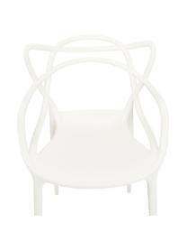 Designové židle s područkami Masters, 2 ks, Polypropylen, certifikace Greenguard, Bílá, Š 57 cm, V 84 cm