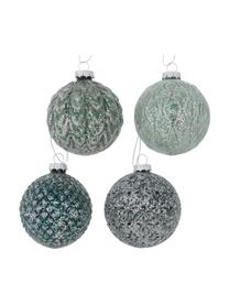 Set 4 palline di Natale Ejvin, Tonalità verdi, Ø 8 cm