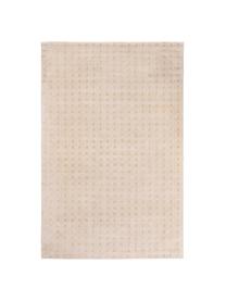 Handgewebter Viskoseteppich Nelson mit Wabenstruktur, flauschig glänzend, 100% Viskose, Cream, B 200 x L 300 cm (Größe L)