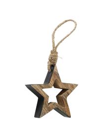 Étoile de Noël à suspendre Paimio, 3 élém., Bois, enduit, Bois foncé, noir, Lot de différentes tailles