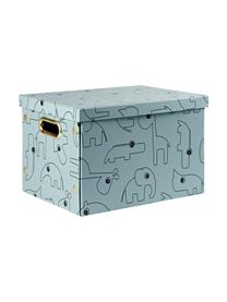 Aufbewahrungsbox Contour, Karton, laminiert, Blau, 25 x 34 cm