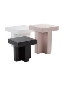 Tavolino con finitura lucida Crozz, Pannello di fibra a media densità (MDF) laccato, Nero, Larg. 35 x Alt. 43 cm
