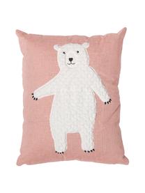 Coussin Bear, Rose, blanc