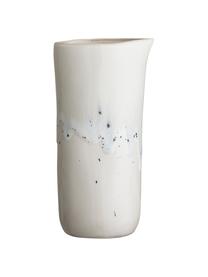 Brocca da latte in gres fatta a mano Heather, 150 ml, Gres, Bianco, blu, Ø 7 x Alt. 18 cm