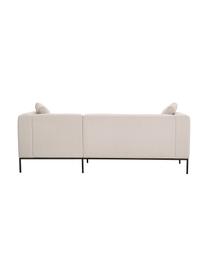 Ecksofa Carrie mit Metall-Füssen, Bezug: Polyester 50.000 Scheuert, Gestell: Spanholz, Hartfaserplatte, Webstoff Hellgrau, B 222 x T 180 cm, Eckteil rechts