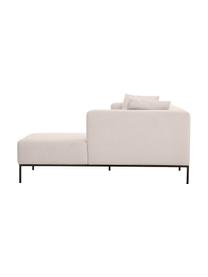 Ecksofa Carrie mit Metall-Füssen, Bezug: Polyester 50.000 Scheuert, Gestell: Spanholz, Hartfaserplatte, Webstoff Hellgrau, B 222 x T 180 cm, Eckteil rechts